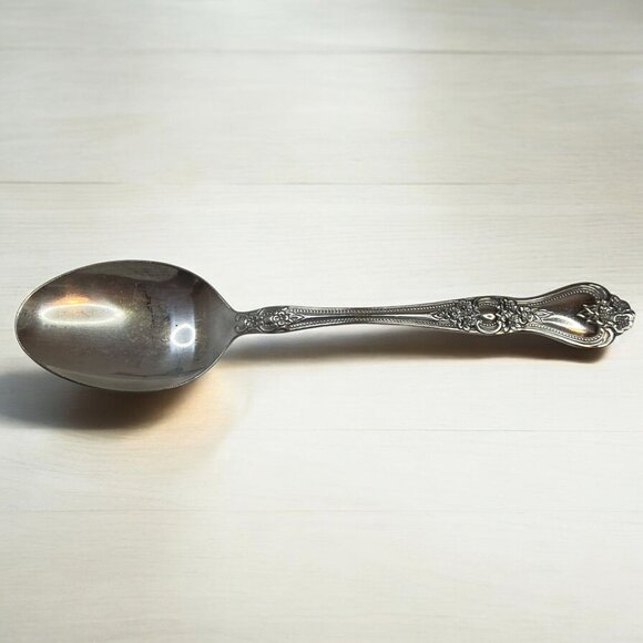 Precious Rose Stanley Roberts Rogers Co Stainless Tablespoon 1970s Korea - Picture 1 of 9